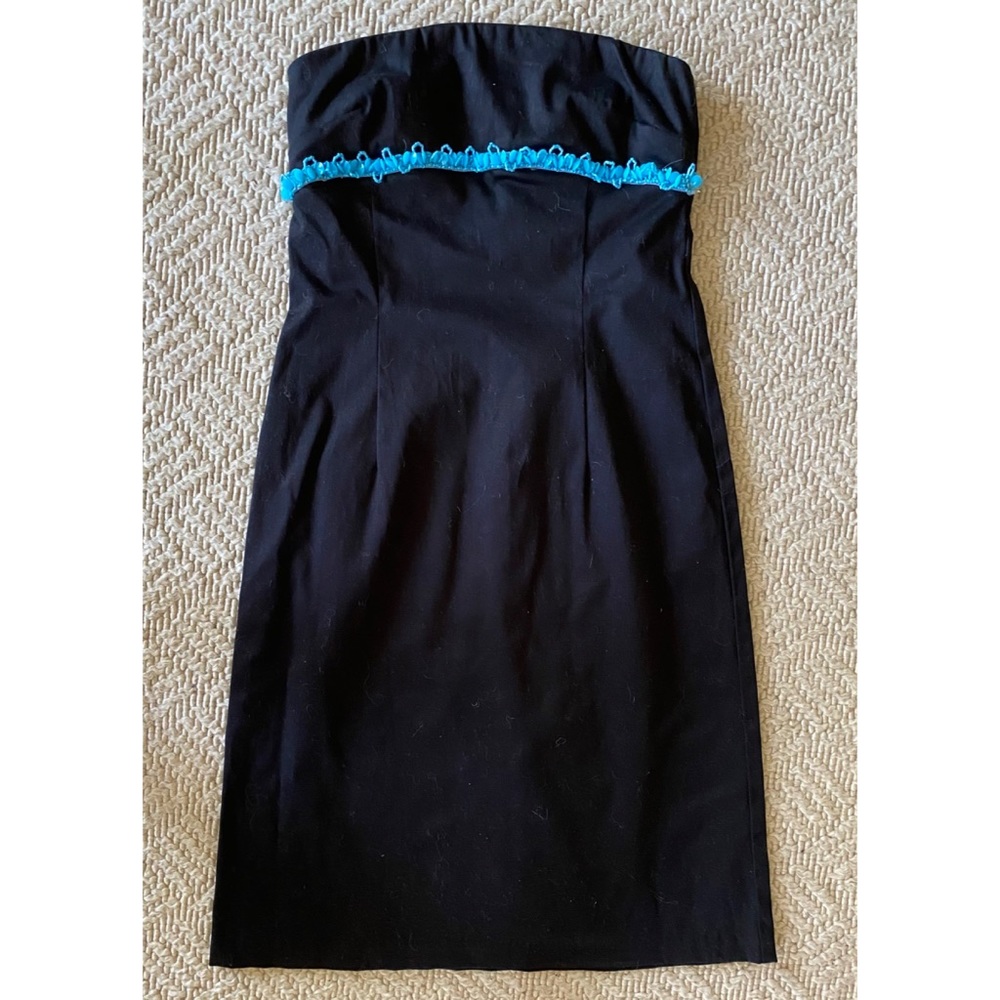 NWT Ruth Strapless Dress w/ Turquoise Beading - 4